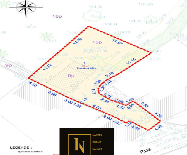 Immo-Vannes - Terrain 495 m² - ELVEN - Centre